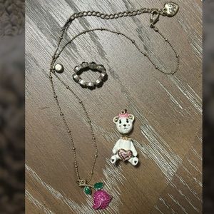 Betsey Johnson Rose Necklace (+ additional items)